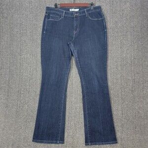 Levis 515 Jeans Womens 12 M 34x31* Blue Dark Wash Bootcut Mid Rise Stretch Denim